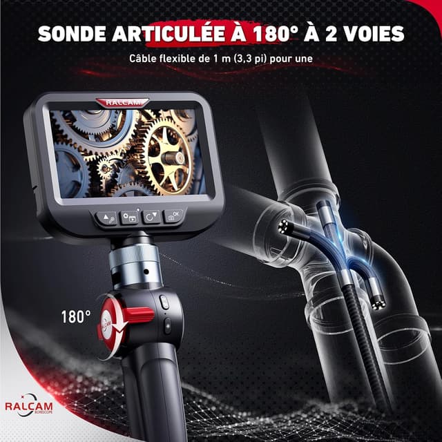 Thumbnail 1 de Ralcam Caméra Endoscope 4,3" HD 1080P 1m