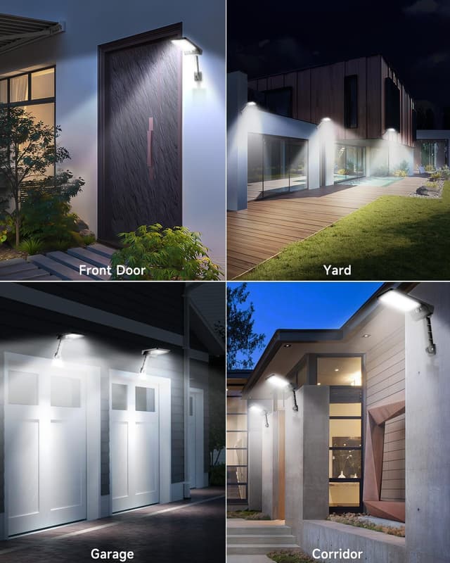 Thumbnail 6 de Moman 2er Set Solar-LED-Strahler für außen mit Bewegungsmelder, 3 Modi, IP65 und Fernbedienung