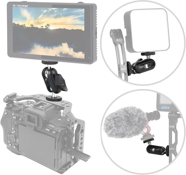 Detalle 2 de Doppelter Kugelkopfadapter 2er Pack für 1/4 Zoll