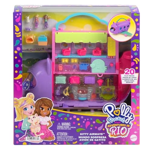 Thumbnail 5 de Polly Pocket Adventures in Rio Kitty Airways cofre avión 🎲