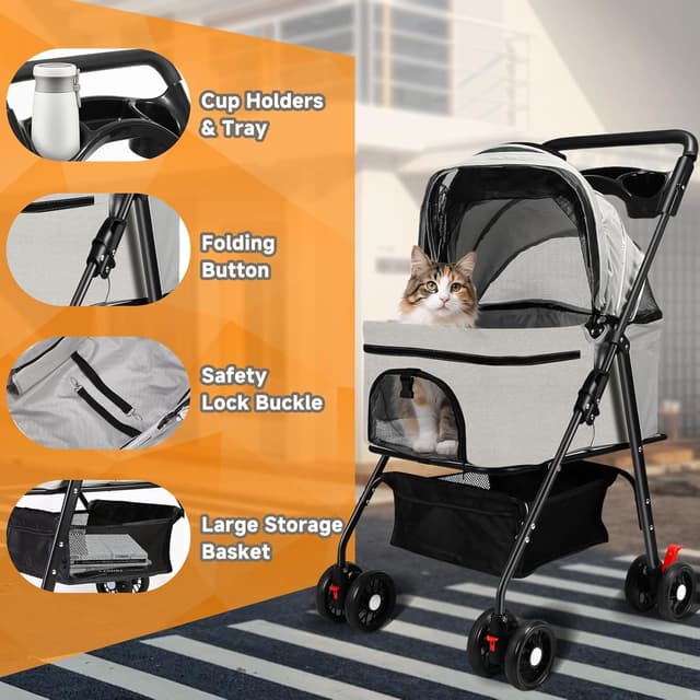 Thumbnail 3 de AODI Pet Stroller for Small Dogs and Cats