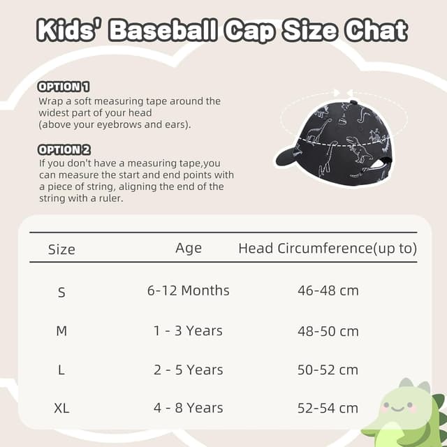 Detalle 2 de TOMEEK Sonnenhut Kinder Baseball Cap 46-48 cm