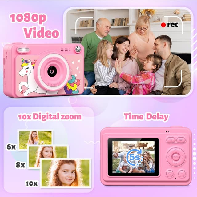 Thumbnail 2 de GREENKINDER Kids Camera Instant Print 1080P