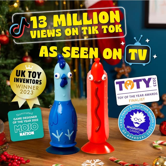 Thumbnail 6 de Big Potato Chicken vs Hotdog: The Ultimate Challenge Party Game board game for flipping-fun nights