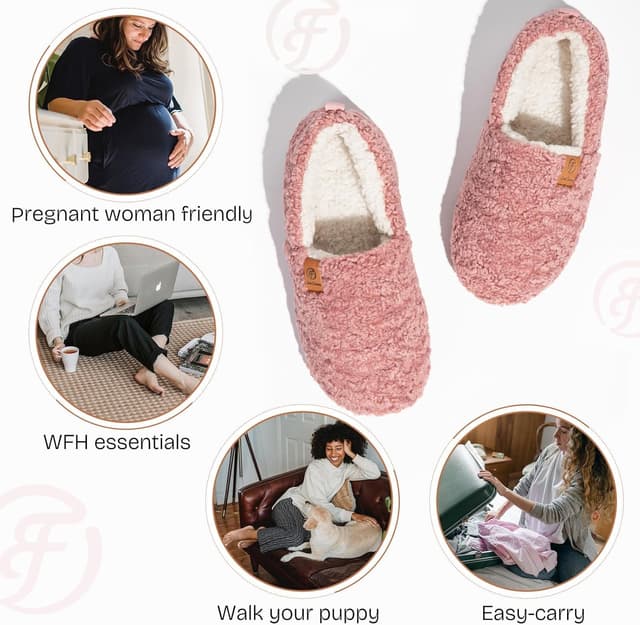 Thumbnail 5 de EverFoams Women's Fuzzy Full Slippers Memory foam