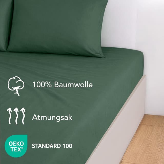 Detalle 2 de Dreamzie Spannbettlaken 180x200 cm aus Jersey