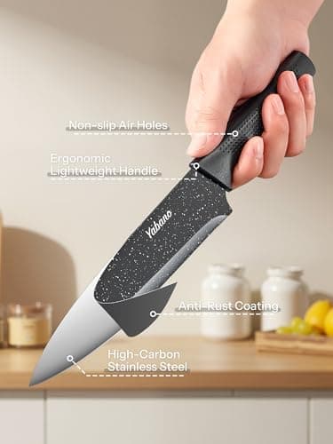 Detalle de Yabano Juego de cuchillos 7 piezas con bloque y afilador 🔪