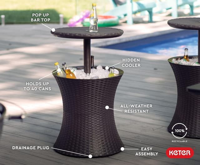 Thumbnail 4 de Keter Pacific Cool Bar Patio Table, 7.5 Gal