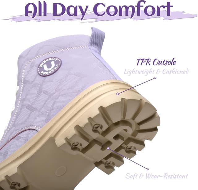 Detalle 2 de NBOFIEHY Bottes de sécurité femme antidérapantes et imperméables avec embout en acier