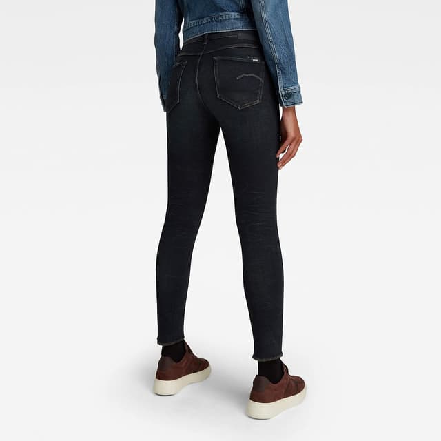 Detalle de G-STAR Damen 3301 Skinny Jeans – knöchellang, 5-Pocket und mit Reißverschluss