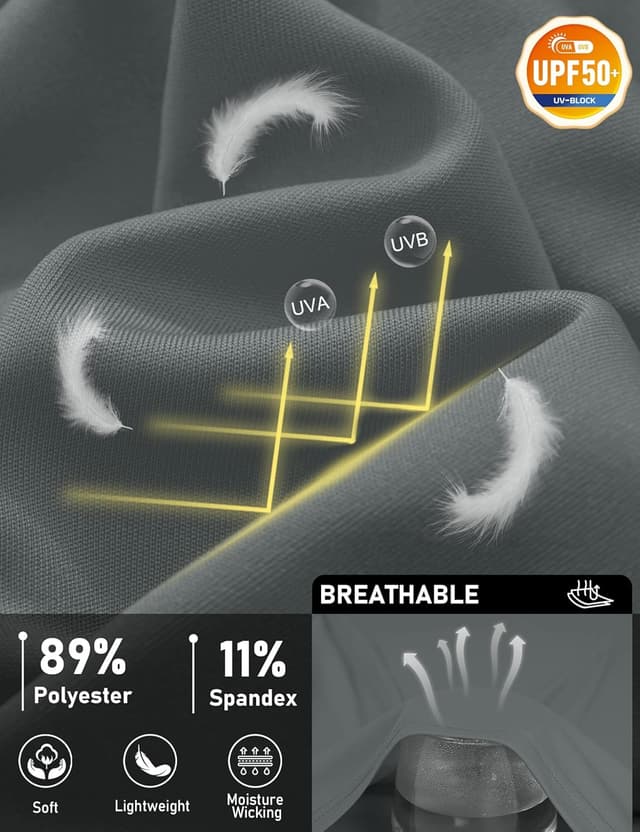 Detalle de TACVASEN Herren Tanktop Sport mit UPF 50+ UV-Schutz – schnelltrocknend & atmungsaktiv