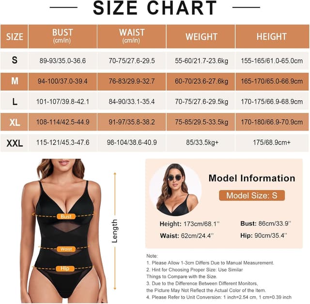 Detalle 2 de Tuopuda Body gainant femme à maintien ventre plat (shaper) avec soutien-gorge intégré