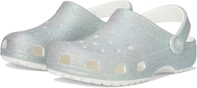 Detalle de Crocs Unisex Kids Classic Iridescent Glitter Clog