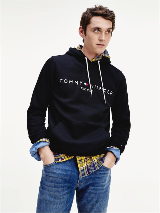 Detalle de Tommy Hilfiger MW0MW11599 Herren Hoodie – klassischer Kapuzenpullover mit Tunnelzug