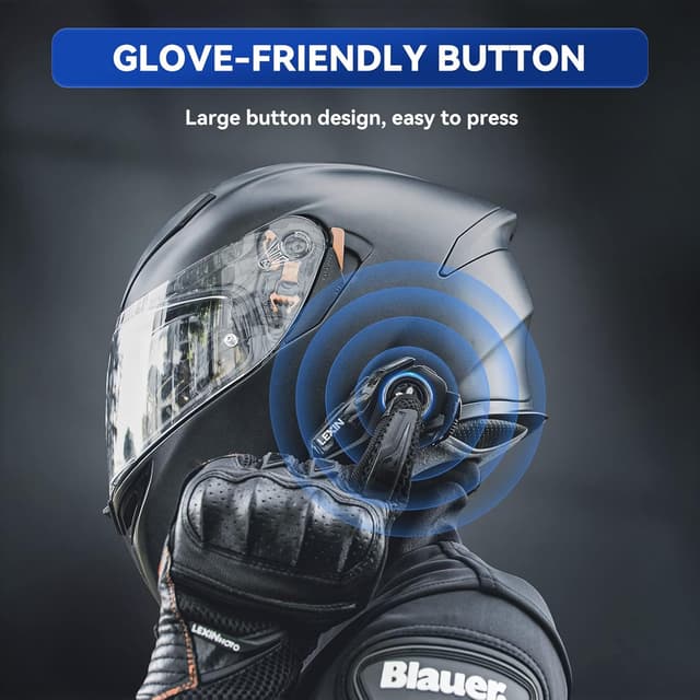 Detalle de LEXIN G2P Motorcycle Bluetooth Headset Intercom (1000m) with FM Radio, Noise Cancellation and Universal Pairing