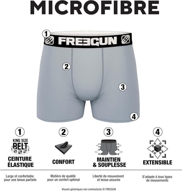 Thumbnail 1 de Freegun Freegun Boxer Fg/1/Bmx4 Boxeur ajusté Homme Lot de 4
