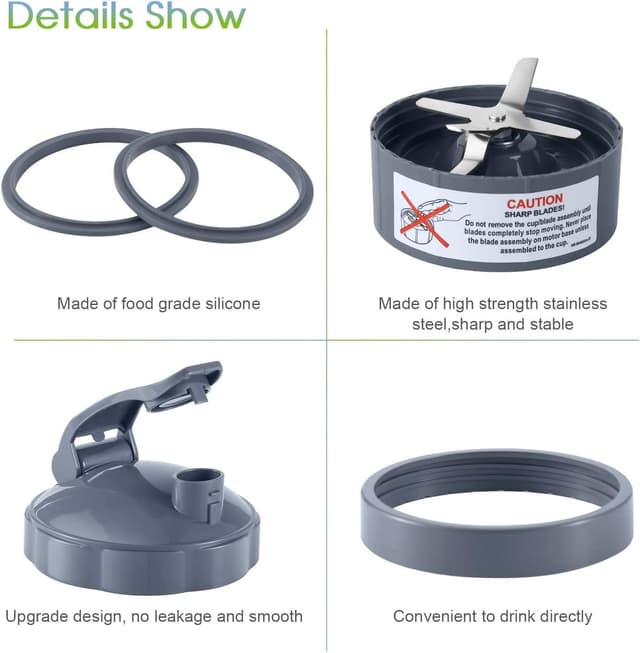 Detalle de 7-piece NutriBullet blender cup set 32oz