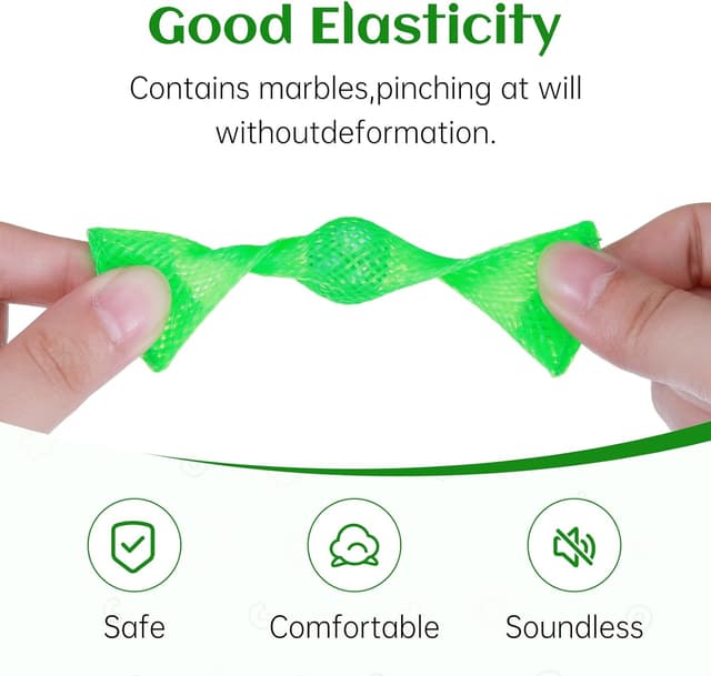 Detalle de ZQFTZQ 8-Piece Hand Fidget Toy Variety Pack (Bike Chain, Mesh & Marble, Spiky Rings)