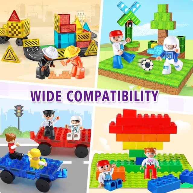 Thumbnail 5 de Magnetic Figures 15-piece community set for kids 🧲