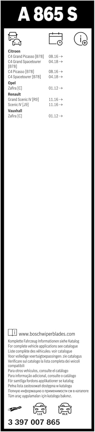 Detalle de Bosch Aerotwin A865S limpiaparabrisas 800/700