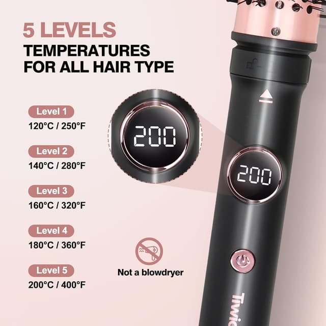 Detalle 2 de Tiwiche Thermal Brush Set 3-in-1 heated curling