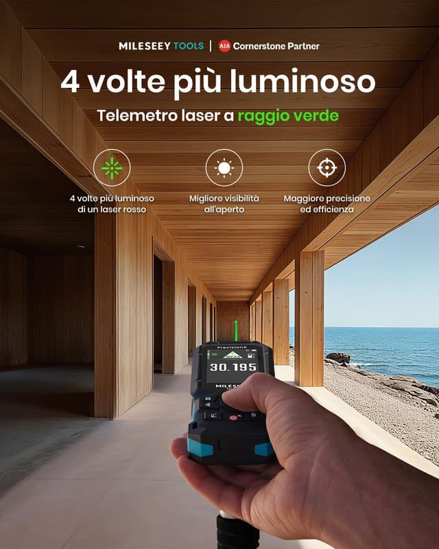 Detalle 2 de Mileseey S50 misuratore laser 120 m