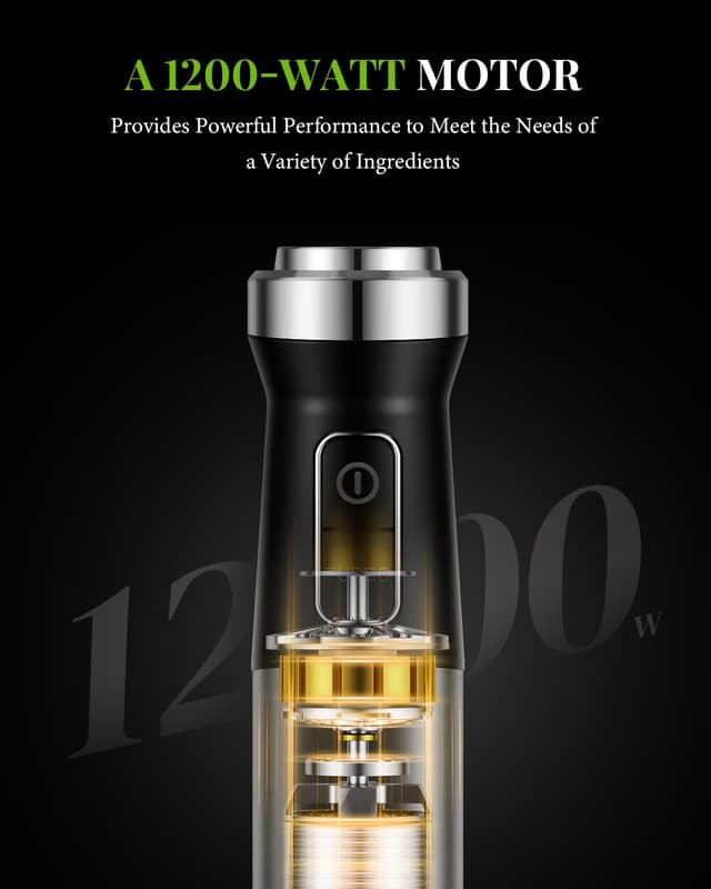 Thumbnail 2 de SHARDOR 6‑in‑1 Hand Blender 1200W, 20‑Speed 🍽