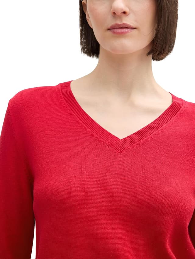 Detalle de TOM TAILOR Pullover da donna a maniche lunghe 1046521