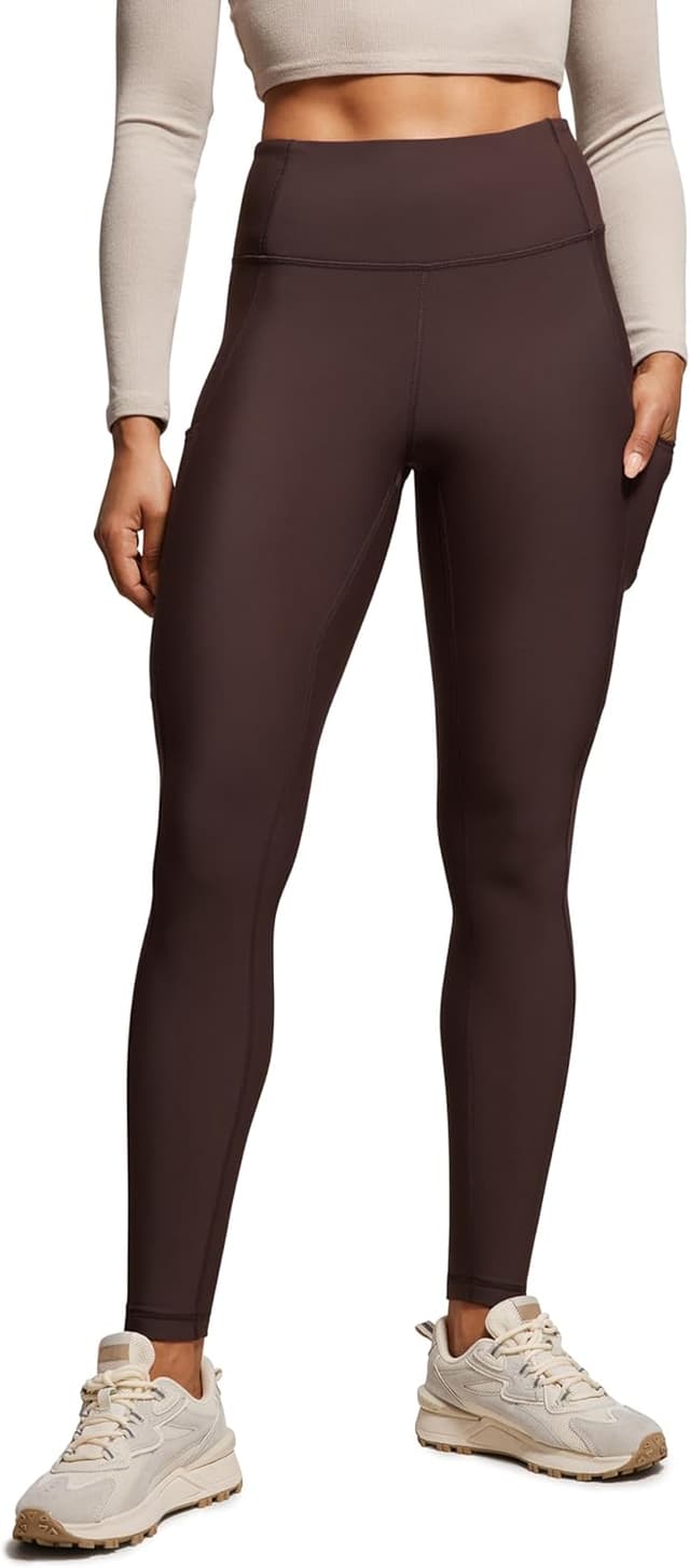 Detalle de Leggings thermiques CRZ YOGA femme à taille haute avec doublure polaire et poches