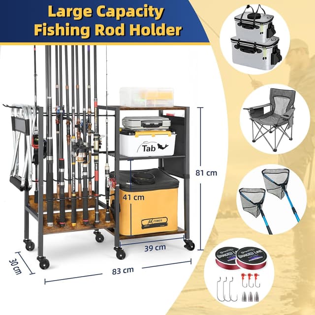 Detalle 1 de Bikoney Supporto per Canna da Pesca 12 posti