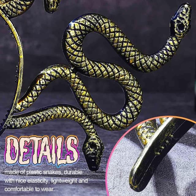 Detalle 2 de Zoestar Medusa snake headband for Halloween