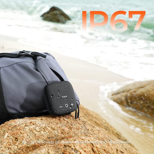 Detalle de Tribit StormBox Micro 2 Bluetooth portable outdoor speaker with IP67, XBass and wireless stereo pairing