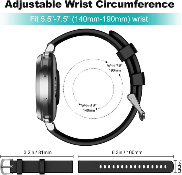 Detalle 1 de 14mm Silicone sport strap for Lily 2