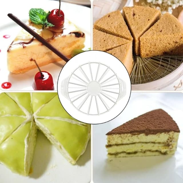 Detalle 2 de YRsorn Tortenteiler-Set (14/16 Stück) – Tortenschneider aus Kunststoff für 12/16 Tortenstücke