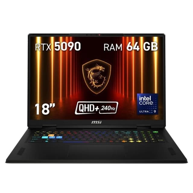 Detalle de MSI Vector 18 HX AI A2XWJG-1000ES (18") con Intel Core Ultra 9 275HX, 64GB RAM, 1TB SSD y RTX 5090