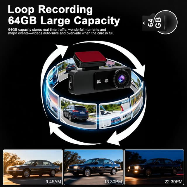 Thumbnail 4 de Dash Cam Front and Rear 4K+2K 64GB