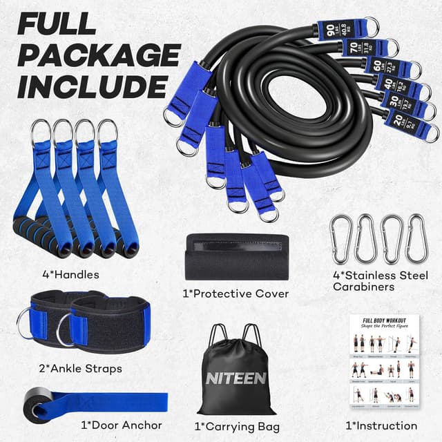 Detalle 2 de NITEEN Resistance Bands Set, 6 levels