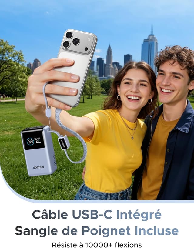 Thumbnail 6 de UGREEN Nexode 55W Batterie externe 10 000 mAh avec câble USB‑C intégré