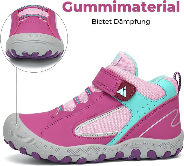 Detalle de Mishansha Kinder Wanderschuhe – leichte Trekking-Wanderstiefel für Outdoor & Alltag