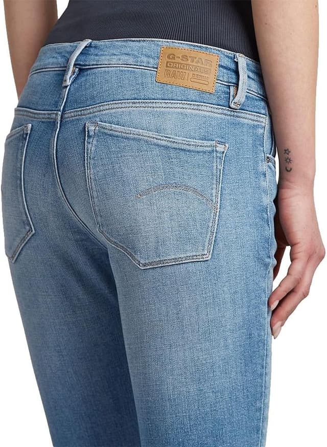 Detalle de G-STAR Damen 3301 Flare Jeans – mit Hosenschlitz und Reißverschluss, 5 Taschen