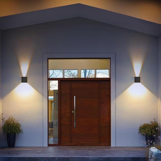 Thumbnail 6 de SANSHI LED 12W applique murale extérieur 2 pack 3000K noir IP65, angle de faisceau réglable