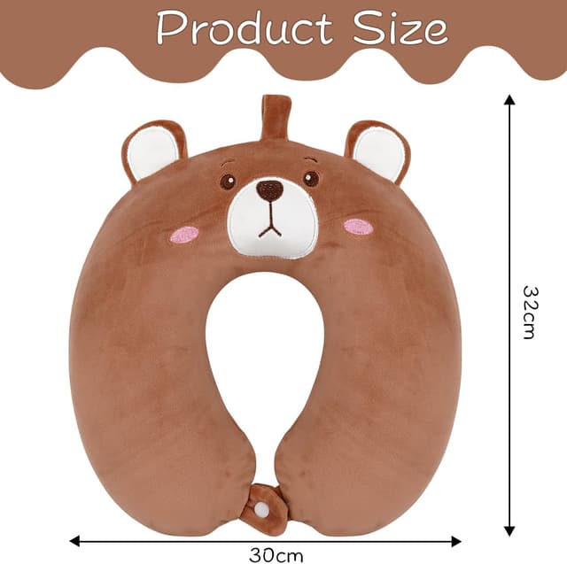 Detalle 2 de Wishstar Reisekissen Bär Kind Nackenkissen