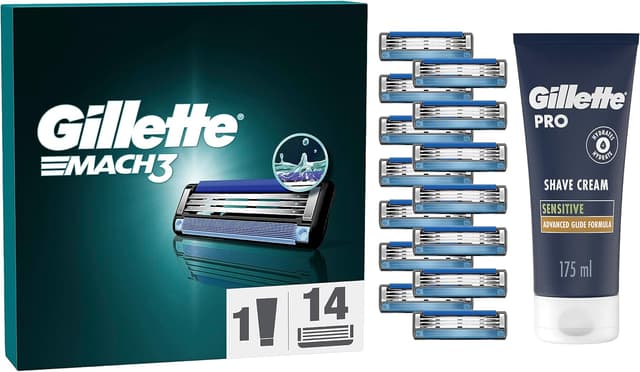 Thumbnail 6 de Gillette Fusion5 razor refills for men with Pro shaving cream (175ml) – 10 blade refills plus precision trimmer