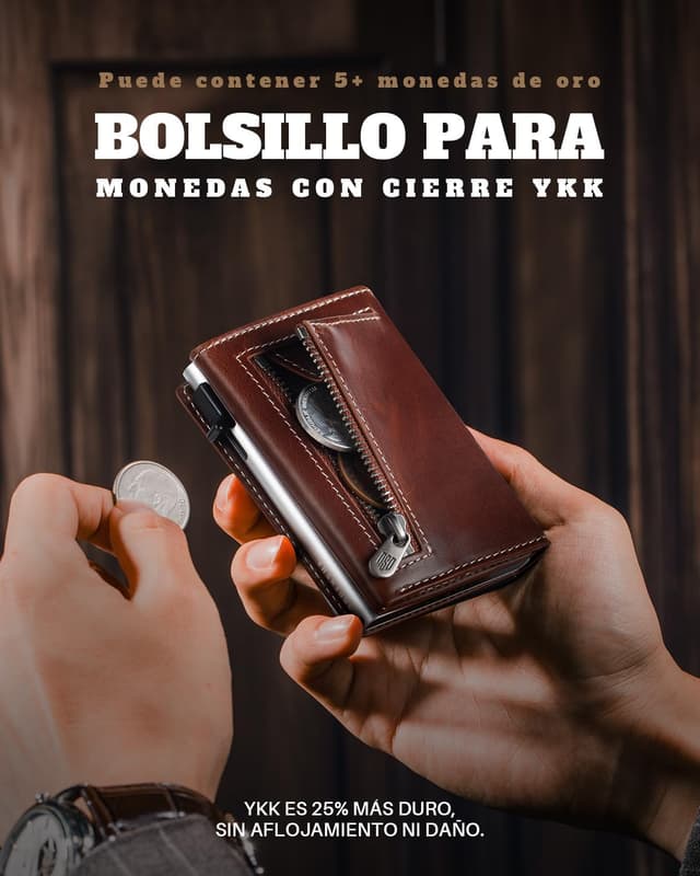 Thumbnail 4 de DODENSHA MagSnap Cartera Slim para Hombre con RFID y Monedas 😊