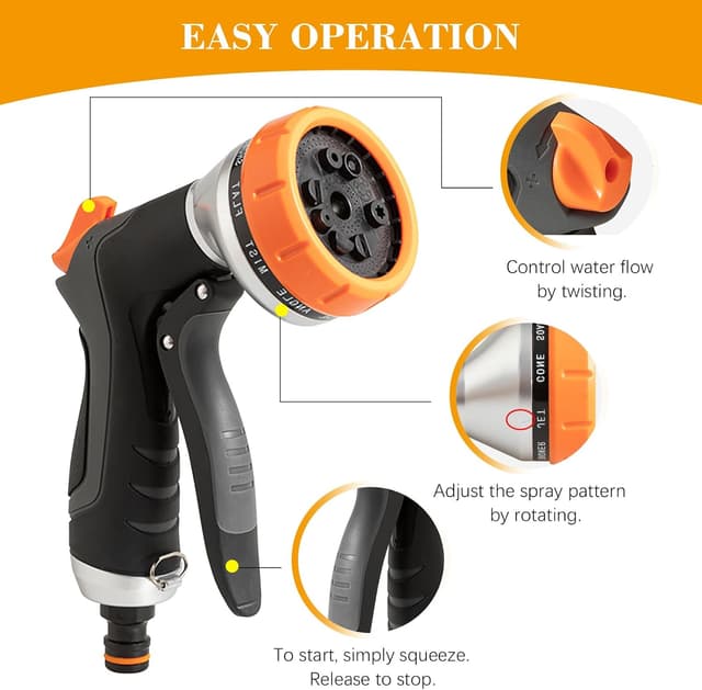 Detalle de JelKen Hose Pipe Spray Gun with 10 Patterns