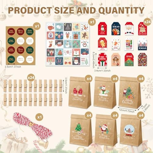 Thumbnail 1 de Gigmeta 24 calendriers d'avent 12x7,5 cm đź“…