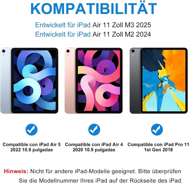 Detalle 2 de HOTLIFE iPad Air Tastaturhülle 60–80 Std