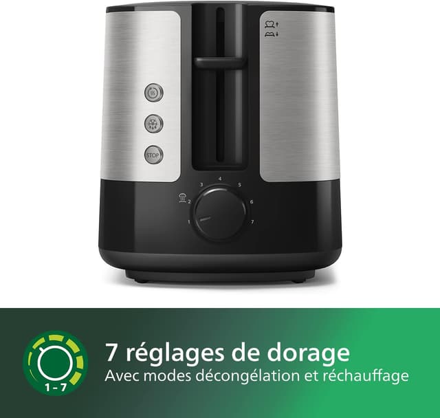 Detalle de Philips HD2637/90 grille-pain 2 fentes, 7 niveaux đ