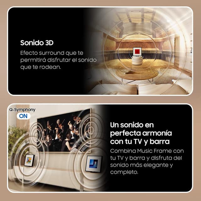 Detalle de Samsung Music Frame HW-LS60D/ZF 120W con subwoofer
