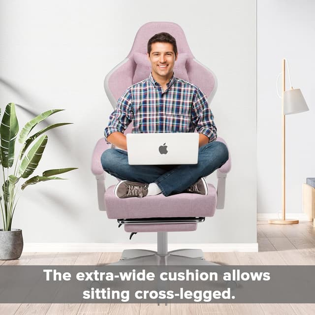 Detalle de GTPLAYER Sedia da gaming ergonomica con supporto lombare PW e poggiapiedi articolato